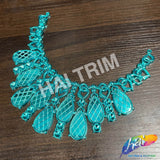 Metallic Color Plastic Resin Applique Neckpiece Base, NAS-018