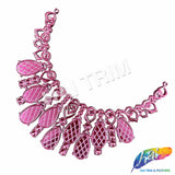 Metallic Color Plastic Resin Applique Neckpiece Base, NAS-018