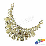 Metallic Color Plastic Resin Applique Neckpiece Base, NAS-018