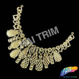 Metallic Color Plastic Resin Applique Neckpiece Base, NAS-018