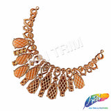 Metallic Color Plastic Resin Applique Neckpiece Base, NAS-018