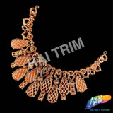Metallic Color Plastic Resin Applique Neckpiece Base, NAS-018