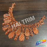 Metallic Color Plastic Resin Applique Neckpiece Base, NAS-018