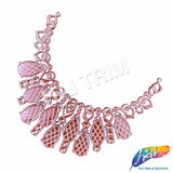 Metallic Color Plastic Resin Applique Neckpiece Base, NAS-018