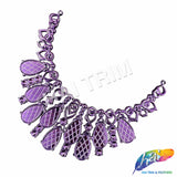 Metallic Color Plastic Resin Applique Neckpiece Base, NAS-018