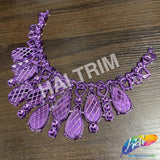 Metallic Color Plastic Resin Applique Neckpiece Base, NAS-018