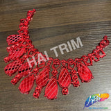 Metallic Color Plastic Resin Applique Neckpiece Base, NAS-018