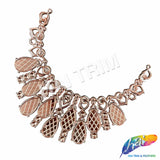 Metallic Color Plastic Resin Applique Neckpiece Base, NAS-018