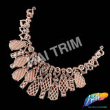 Metallic Color Plastic Resin Applique Neckpiece Base, NAS-018