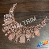 Metallic Color Plastic Resin Applique Neckpiece Base, NAS-018