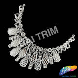 Metallic Color Plastic Resin Applique Neckpiece Base, NAS-018