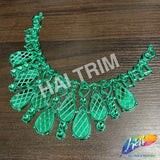 Metallic Color Plastic Resin Applique Neckpiece Base, NAS-018