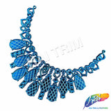 Metallic Color Plastic Resin Applique Neckpiece Base, NAS-018