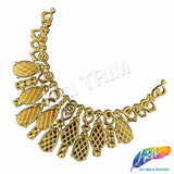 Metallic Color Plastic Resin Applique Neckpiece Base, NAS-018
