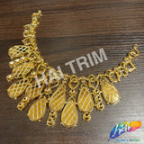 Metallic Color Plastic Resin Applique Neckpiece Base, NAS-018
