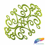 Metallic Color Motif Plastic Resin Applique, NAS-036