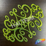 Metallic Color Motif Plastic Resin Applique, NAS-036