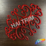 Metallic Color Motif Plastic Resin Applique, NAS-036