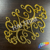 Metallic Color Motif Plastic Resin Applique, NAS-036