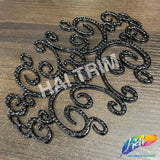 Metallic Color Motif Plastic Resin Applique, NAS-036