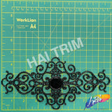 Metallic Plastic Resin Motif Applique, NAS-038