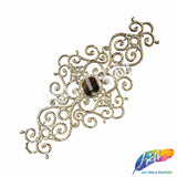 Metallic Plastic Resin Motif Applique, NAS-038