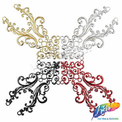 Metallic Plastic Resin Motif Applique, NAS-039