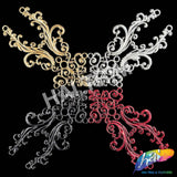 Metallic Plastic Resin Motif Applique, NAS-039