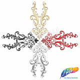 Metallic Plastic Resin Motif Applique, NAS-039