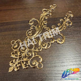 Metallic Plastic Resin Motif Applique, NAS-039