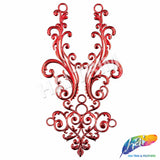 Metallic Red Plastic Resin Motif Applique, NAS-039