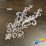 Metallic Red Plastic Resin Motif Applique, NAS-039