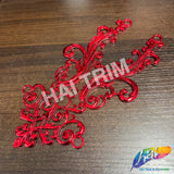 Metallic Plastic Resin Motif Applique, NAS-039