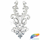Metallic Plastic Resin Motif Applique, NAS-039