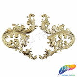 Metallic Gold Plastic Resin Motif Applique (sold by pair), NAS-040