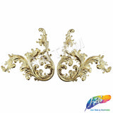 Metallic Gold Plastic Resin Motif Applique (sold by pair), NAS-040