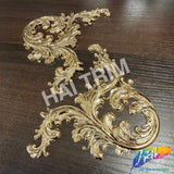 Metallic Gold Plastic Resin Motif Applique (sold by pair), NAS-040