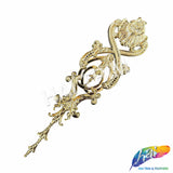 Metallic Gold Plastic Resin Motif Applique, NAS-041