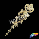 Metallic Gold Plastic Resin Motif Applique, NAS-041
