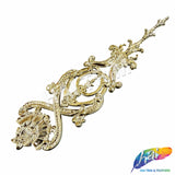 Metallic Gold Plastic Resin Motif Applique, NAS-041