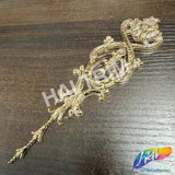 Metallic Gold Plastic Resin Motif Applique, NAS-041