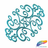 Metallic Color Motif Plastic Resin Applique, NAS-036