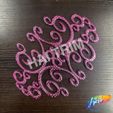 Metallic Color Motif Plastic Resin Applique, NAS-036