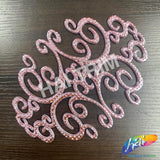 Metallic Color Motif Plastic Resin Applique, NAS-036