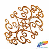 Metallic Color Motif Plastic Resin Applique, NAS-036