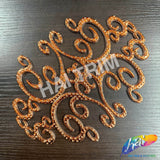 Metallic Color Motif Plastic Resin Applique, NAS-036