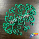 Metallic Color Motif Plastic Resin Applique, NAS-036