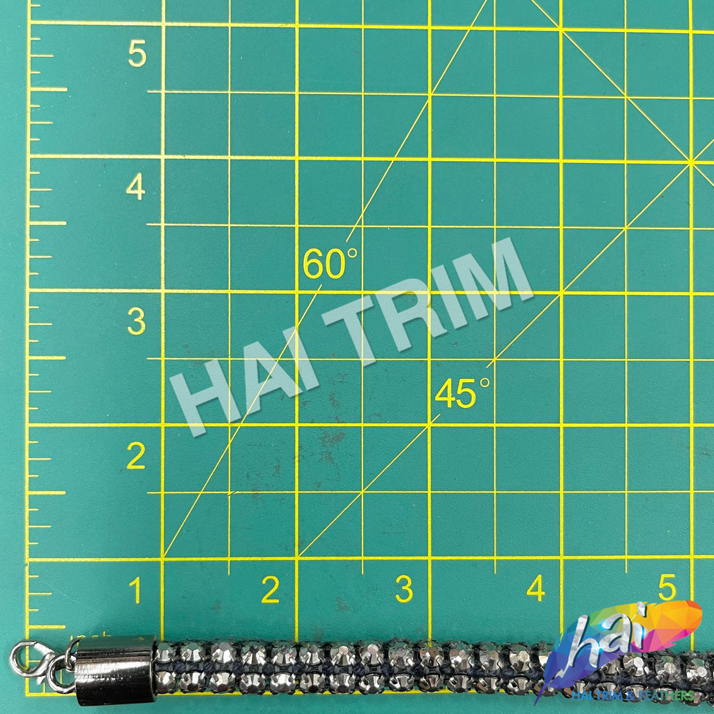 SALE! Gunmetal/Jet Hematite Rhinestone Rope Necklace, NEK-101 – Hai Trim &  Feathers