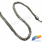 SALE! Gunmetal/Jet Hematite Rhinestone Rope Necklace, NEK-101