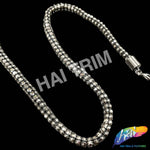 SALE! Gunmetal/Jet Hematite Rhinestone Rope Necklace, NEK-101